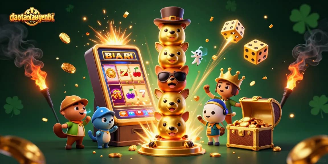 Spin and win with exciting features at daotaolaixeyenbai in this vibrant casino scene.