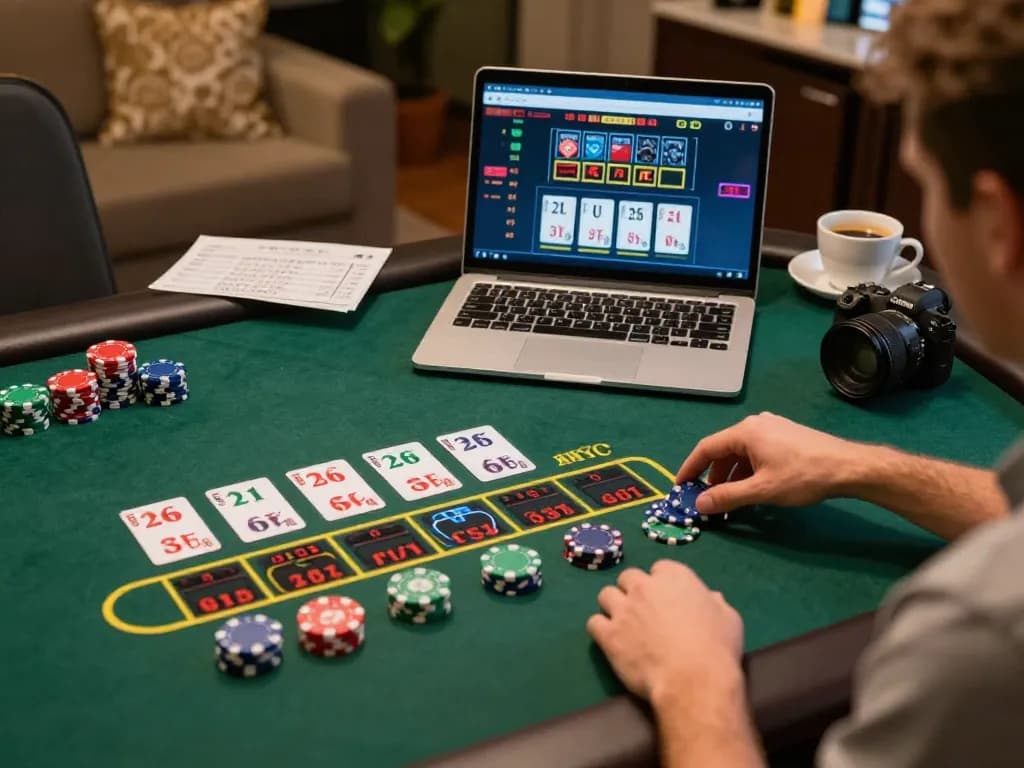 Player experiencing an exciting online blackjack game at zx88 com with tactical betting strategies.