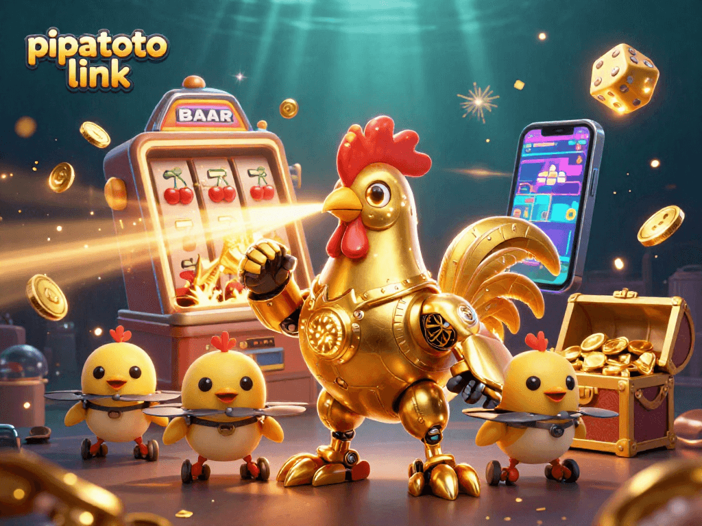 Engage with the pipatoto link for thrilling casino action illustrated with vibrant characters and dynamic game elements.