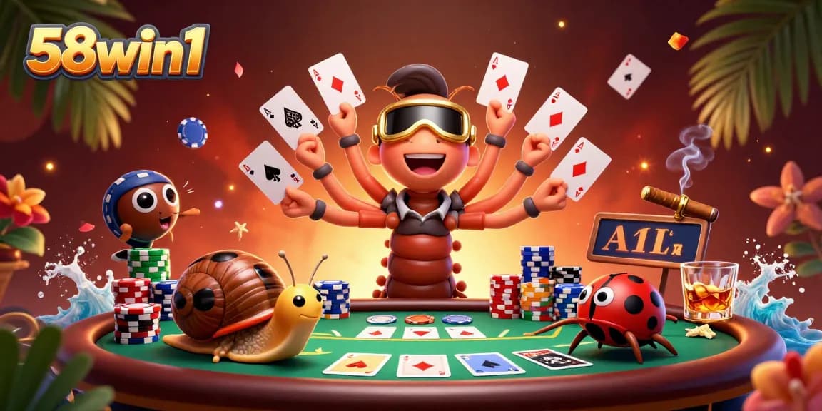 Experience thrilling gameplay at 58win1 with colorful poker action and excited players.