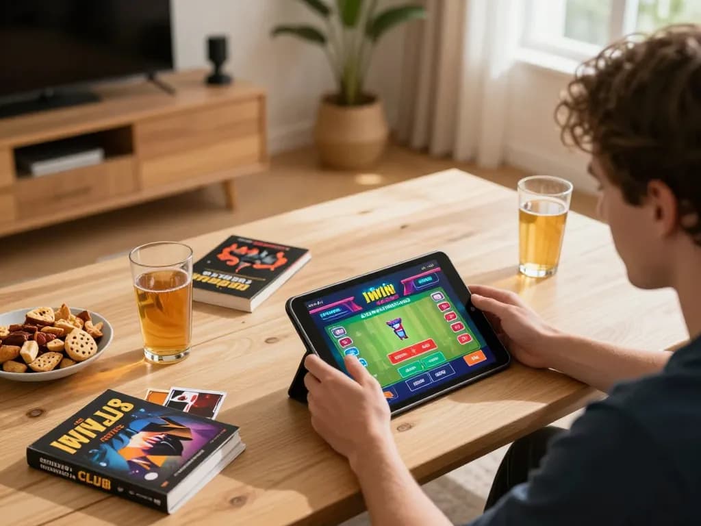 Engaged player utilizing IWIN CLUB for an exciting online casino experience while managing their gambling strategy