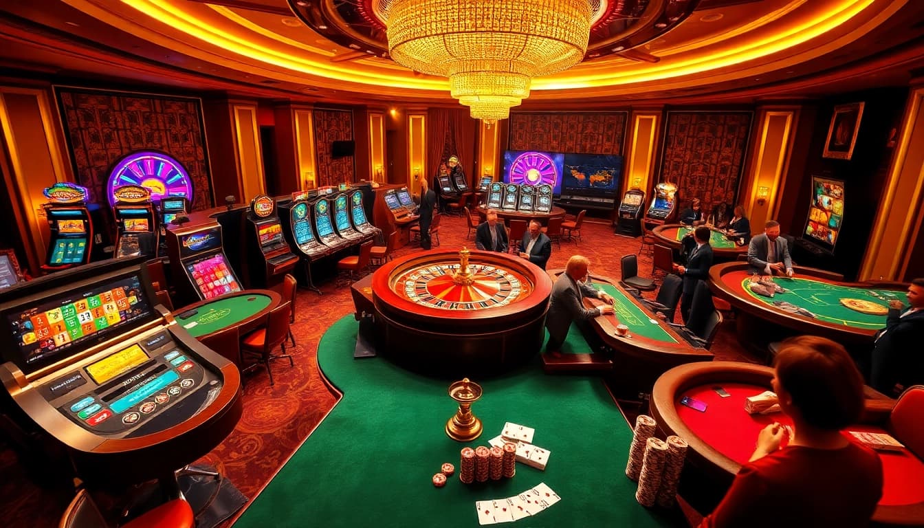 Experience the excitement of 68VIP at luxury casino tables with vibrant chips and cards.