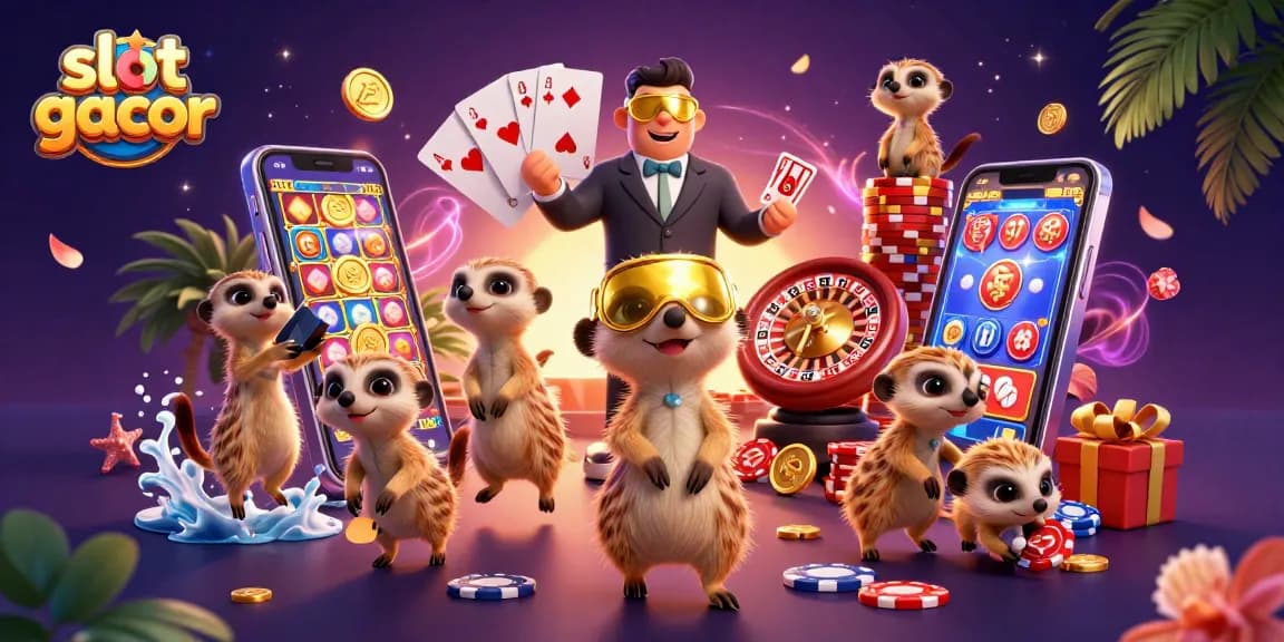 Putar slot gacor dengan visual menarik dari koloni meerkat yang menjalankan kasino penuh warna.
