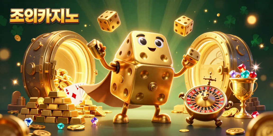 Join the excitement at 조이카지노 with a dazzling golden dice golem and dynamic casino elements!