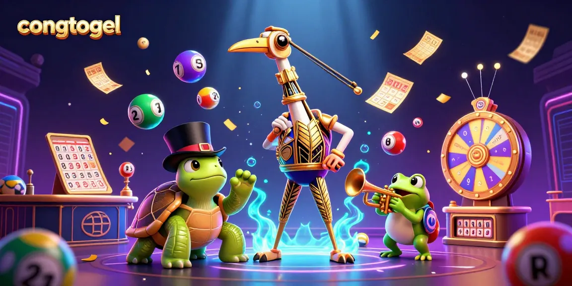 Play congtogel and experience thrilling lottery action with vibrant animated elements and characters.