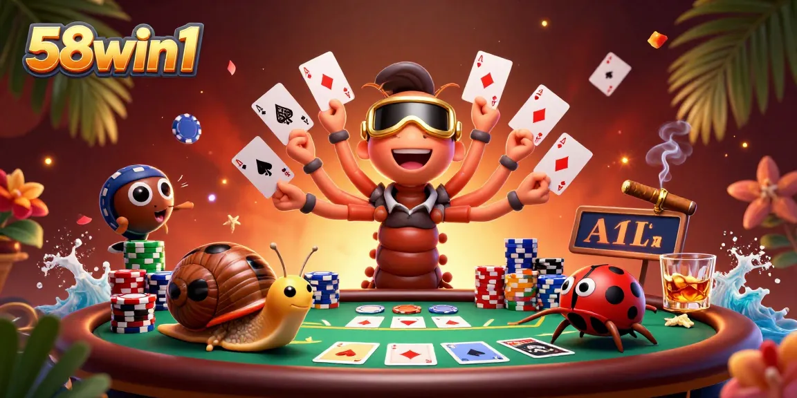 Experience thrilling gameplay at 58win1 with colorful poker action and excited players.