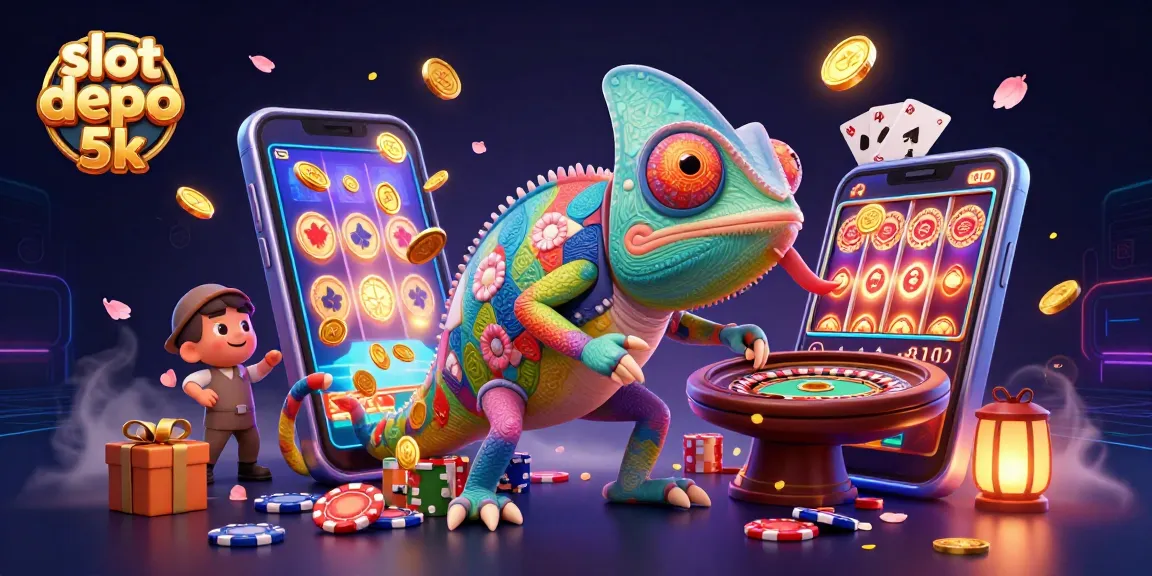 Experience slot depo 5k action with dynamic chameleon casino owner amidst thrilling gaming elements.