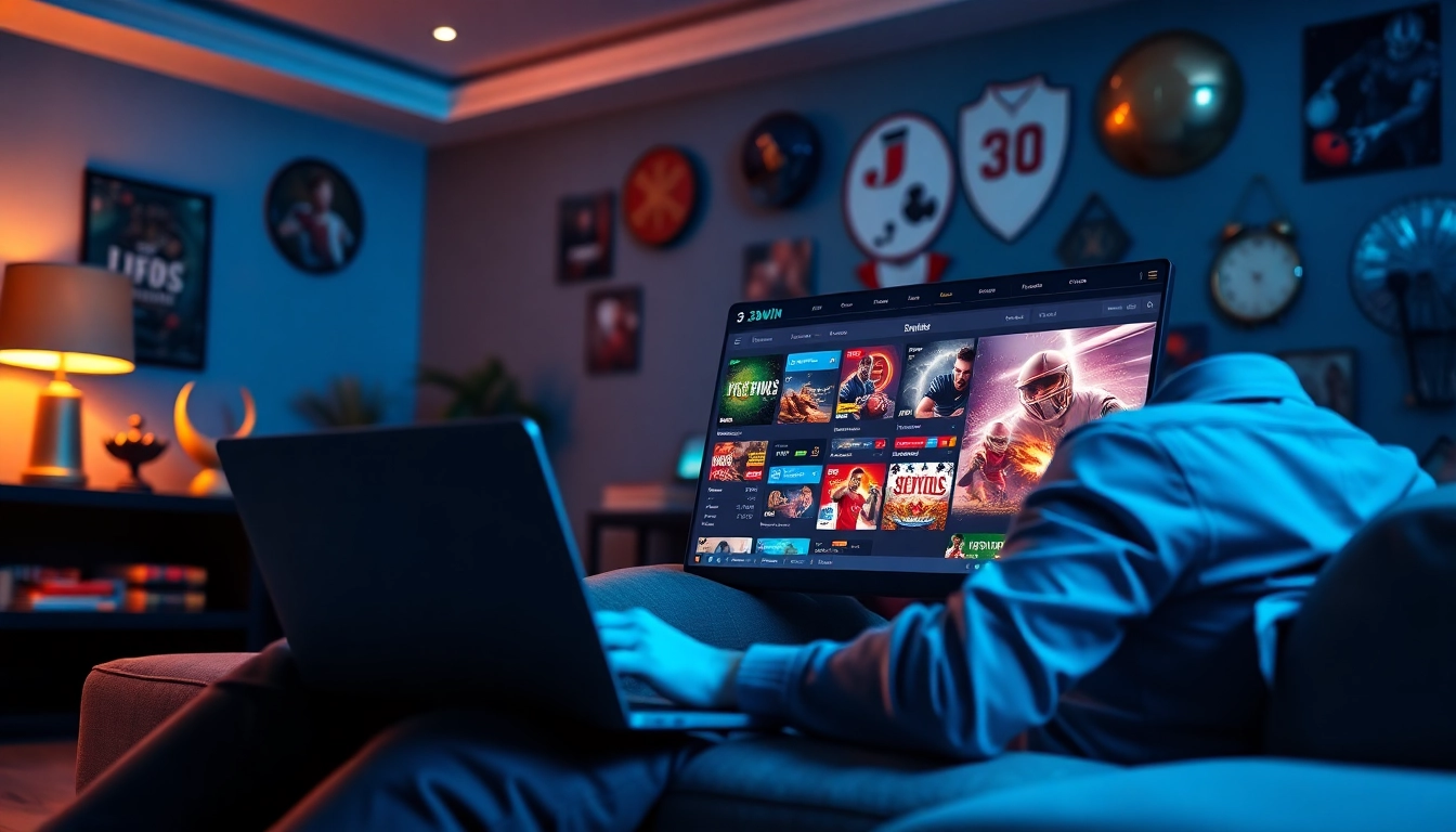 Engaging online betting interface from https://33win.legal/ showcasing casino games and sports betting excitement.