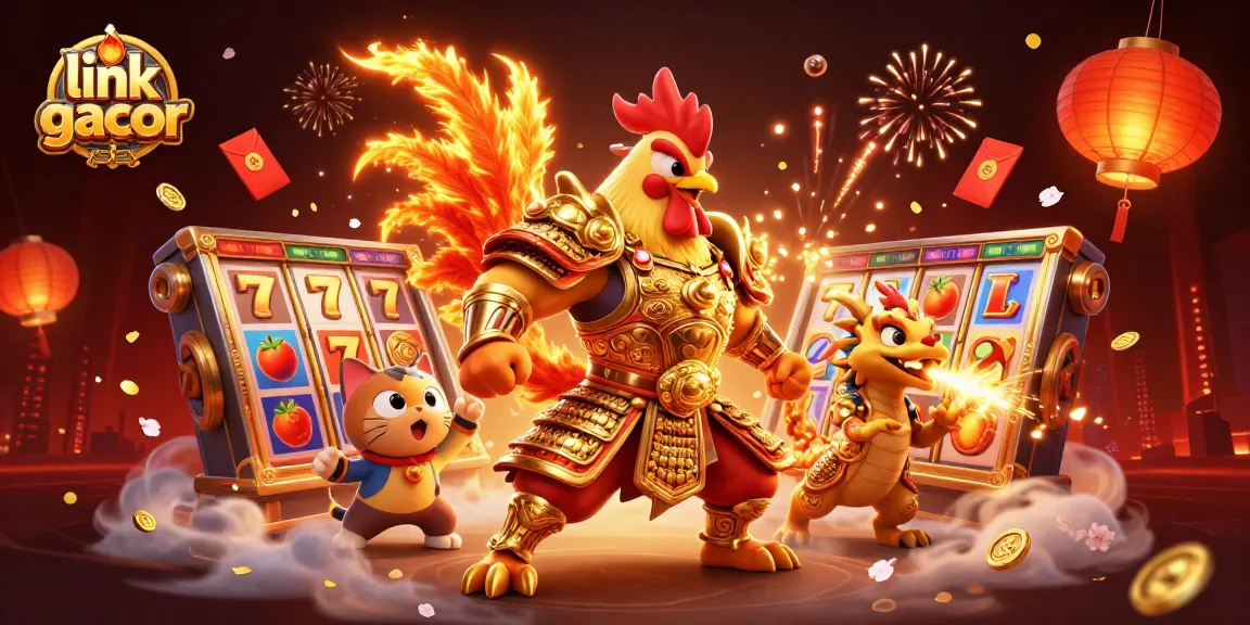 Engage with the link gacor gameplay featuring dynamic slot reels and vibrant casino elements.