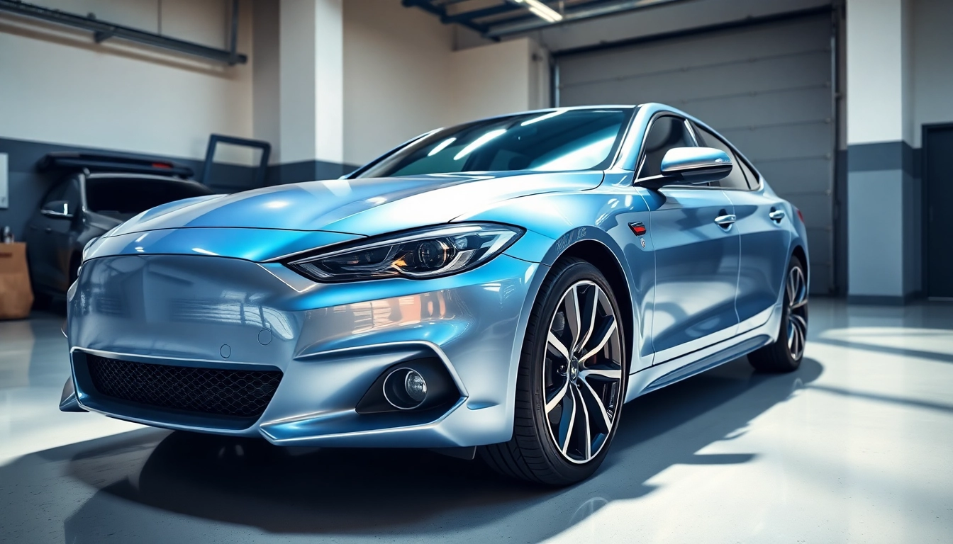 PPF Chattanooga enhances car appearance with premium paint protection film in a sleek garage.