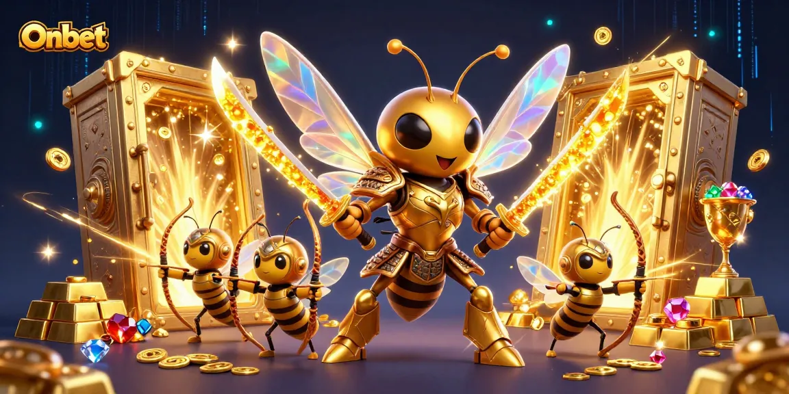 Onbet offers thrilling gaming excitement with golden treasures and colorful characters.