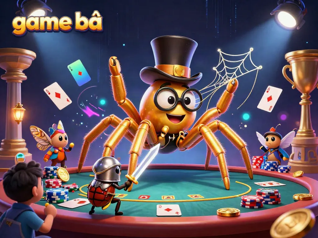 Experience thrilling game bài action with dynamic playing cards and poker elements in a vibrant casino setting.