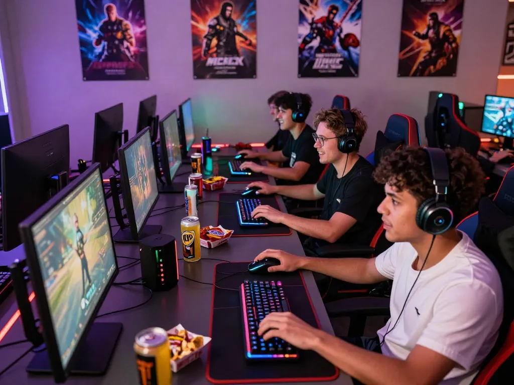 Pengalaman bermain game online di NYONYA4D dengan gamer antusias dan suasana yang energik.