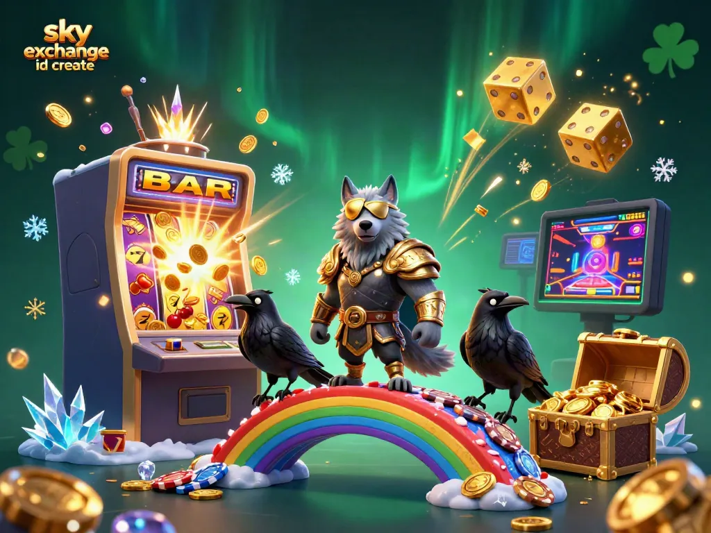 Experience the excitement of betting with the sky exchange id create featuring vibrant casino elements and mythical characters.
