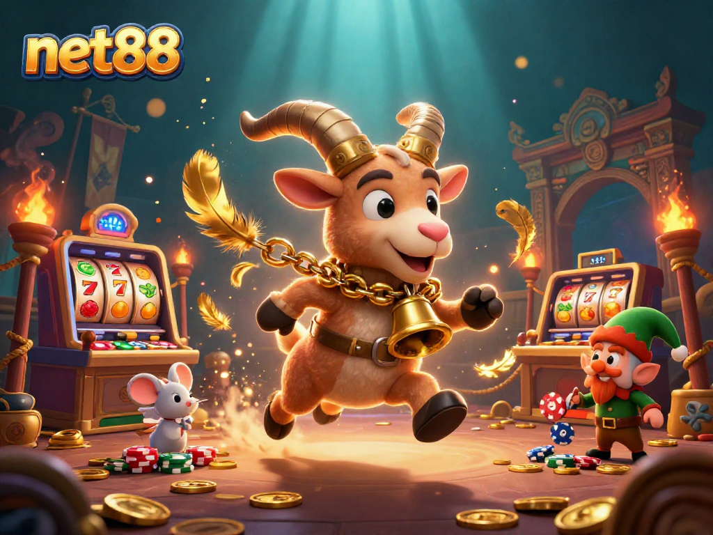 Experience net88's vibrant casino adventure with Krampus, an angel mouse, and mischievous gremlins.