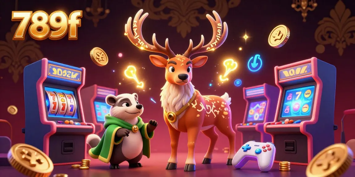 Experience vibrant gaming action at 789f with a magical druid and colorful arcade elements.