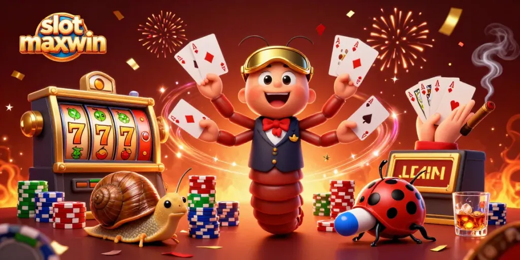 Engage with slot maxwin action in a dynamic 3D casino scene featuring vibrant characters and exciting game elements.