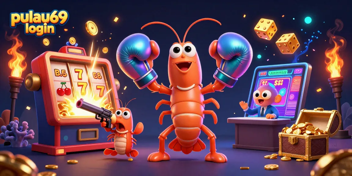Experience the excitement of pulau69 login with vibrant characters and thrilling casino elements.