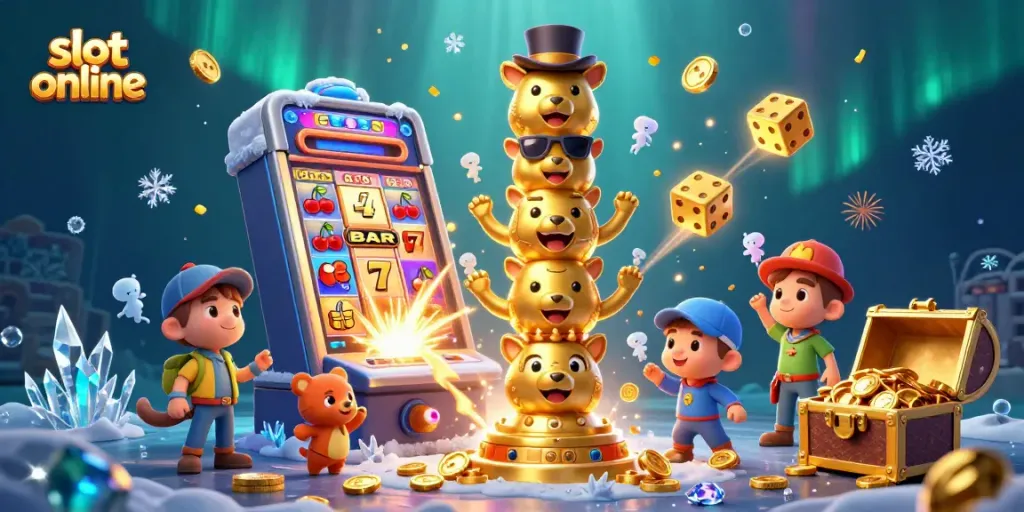 Engage in thrilling slot online action with vibrant characters and exciting game elements.