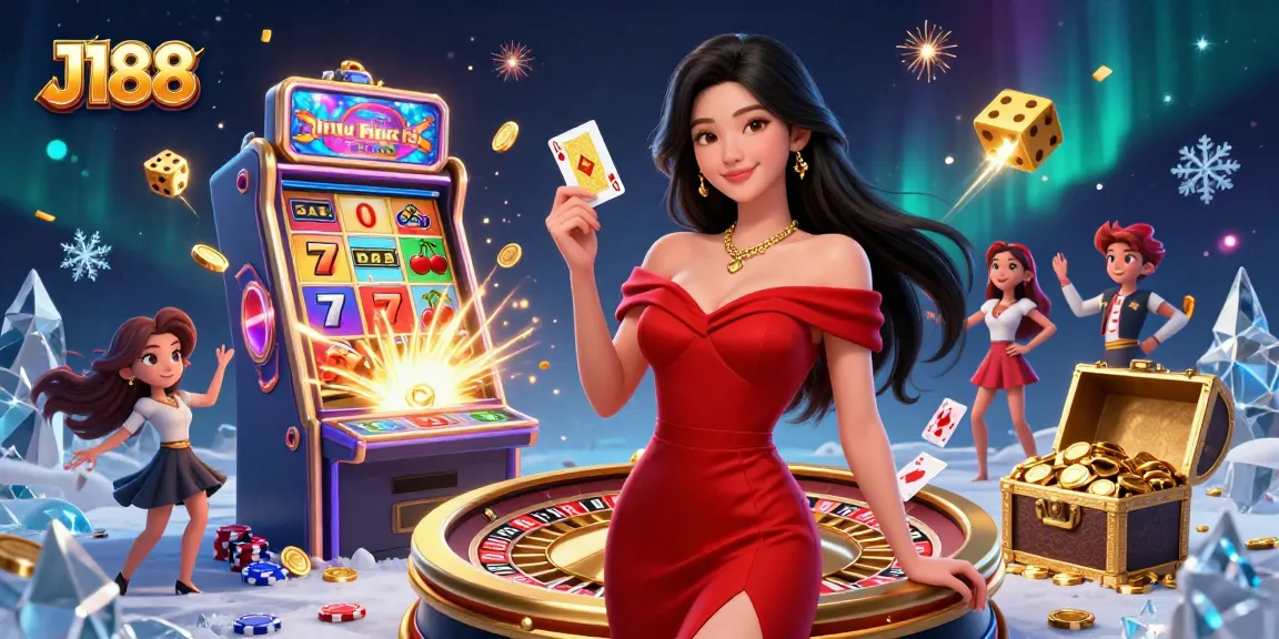 Experience J188's stunning casino action with a beautiful dealer and dynamic elements.