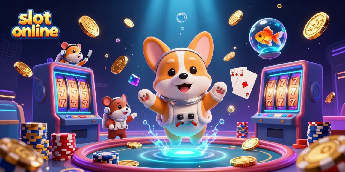 Engage in slot online adventures with a fun 3D astronaut corgi, spinning reels, and vibrant visuals!