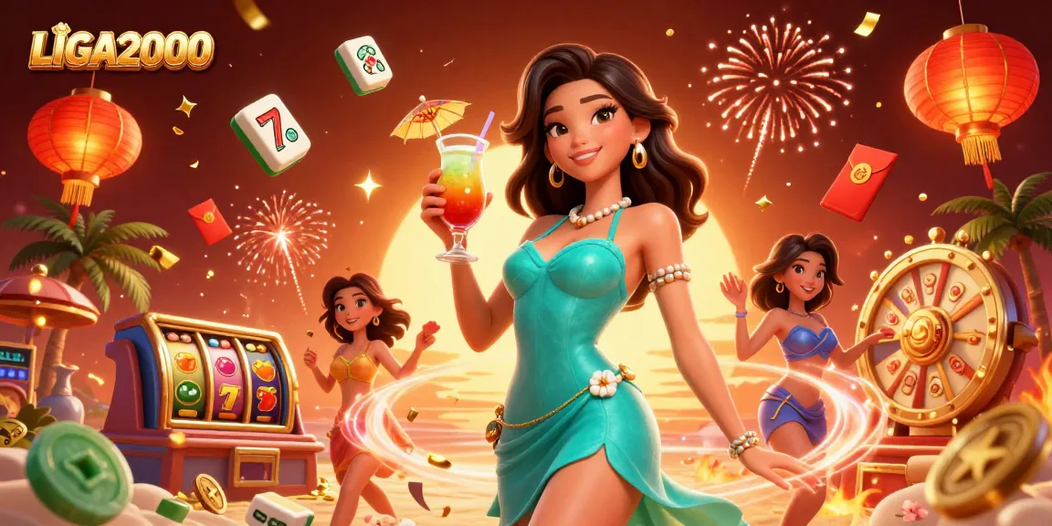 Menangkan jackpot menarik di LIGA2000 dengan permainan slot yang berwarna-warni dan perayaan.