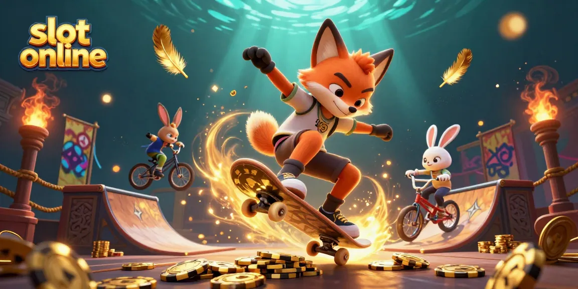 Ikuti petualangan slot online yang mendebarkan dengan karakter dinamis dalam pemandangan bertema kasino yang vibrant.