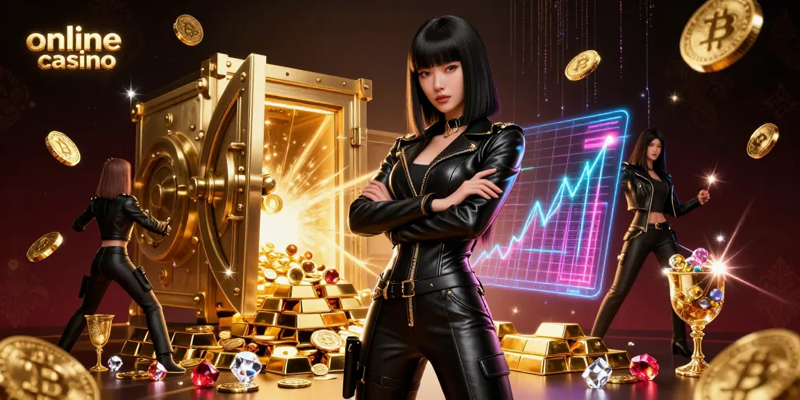 Experience thrilling online casino action with stunning digital illustration featuring captivating game elements.