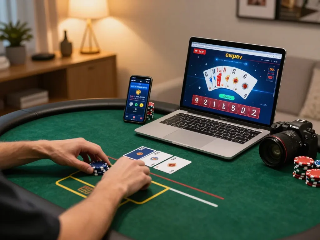 Engage in CM88 online poker gameplay at home with vibrant strategy and betting.