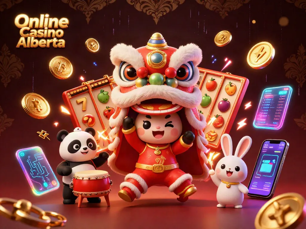 Engage with thrilling games at Online Casino Alberta featuring vibrant 3D characters and casino elements.