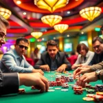Engaging Poker Game scene with players at a casino table focusing on strategy and excitement.