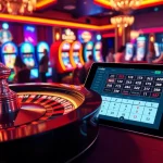 Experience the excitement of gaming at xx88.promo with vibrant slot machines and a thrilling roulette table.