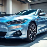 PPF Chattanooga enhances car appearance with premium paint protection film in a sleek garage.
