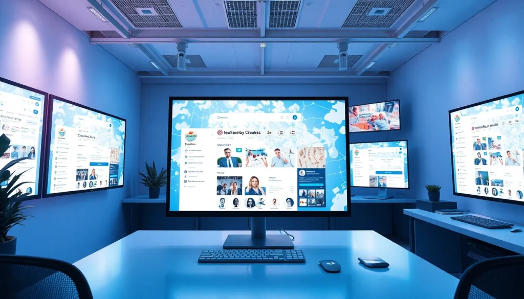 OnlyFans Nearby Creators search interface highlighting various categories and filters in a modern digital workspace.