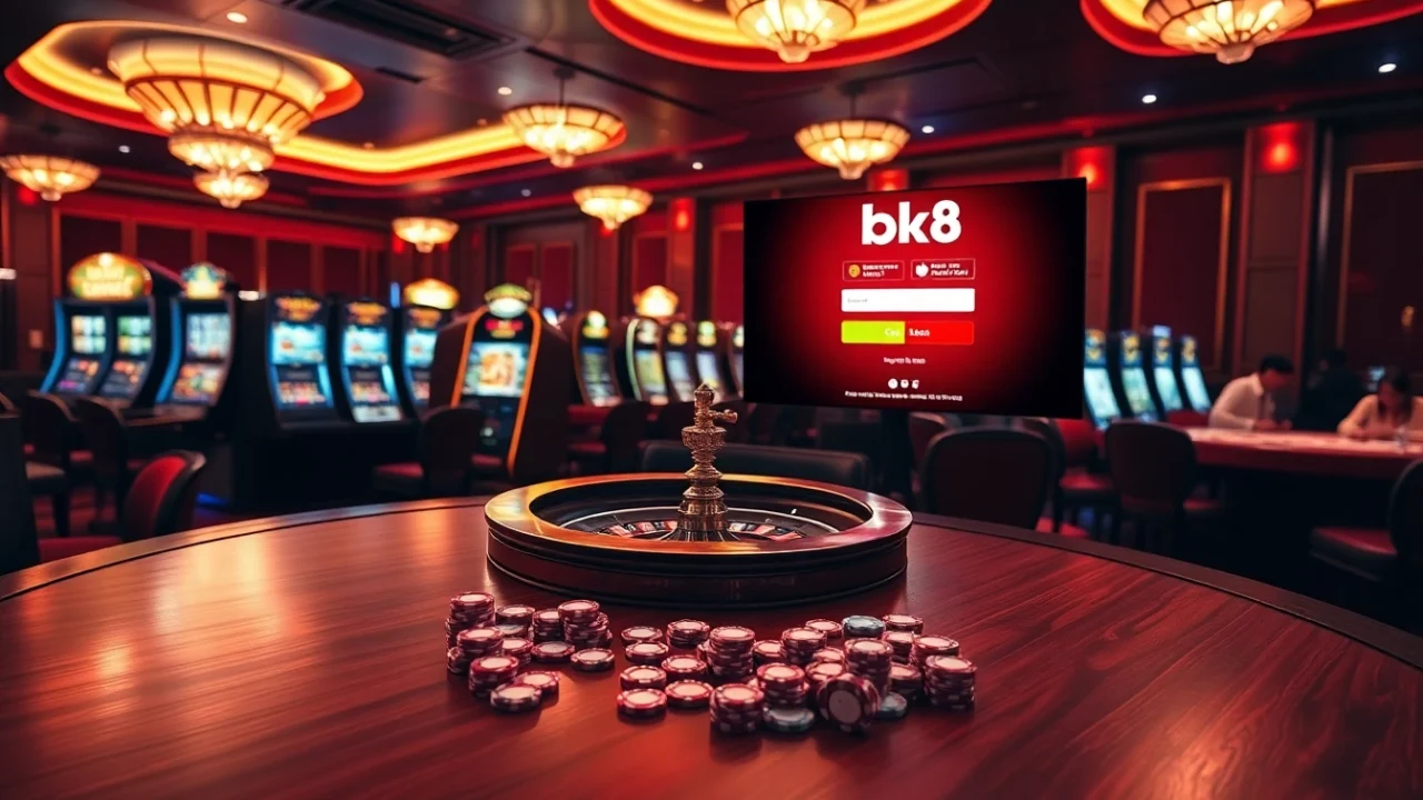 Revel in the excitement of bk8 login at a luxurious casino with vibrant games and high-stakes action.