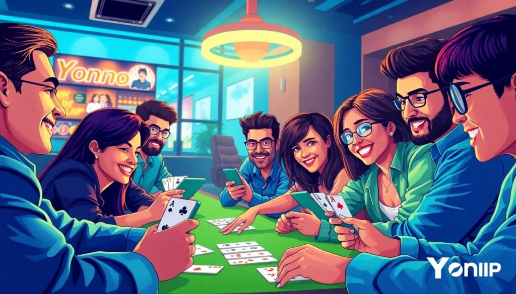 Dynamic online gaming scene featuring players enjoying Yono VIP card games.