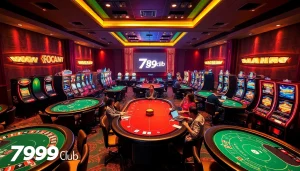 Players enjoying games at 789club online casino with vibrant tables and exciting slot machines.