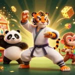 Experience excitement with betya online's vibrant casino illustration featuring animated characters and slot wins!