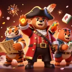 Experience the excitement of go88 gaming with a vibrant scene featuring a pirate bear and tiger, amidst dynamic game elements.