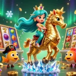 Engage with menangclub88 daftar for exciting gameplay featuring a mermaid princess and golden seahorse in a vibrant casino world.